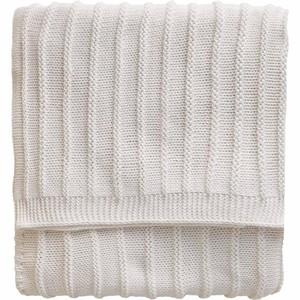 Ribbed Knitted Throw, Grey