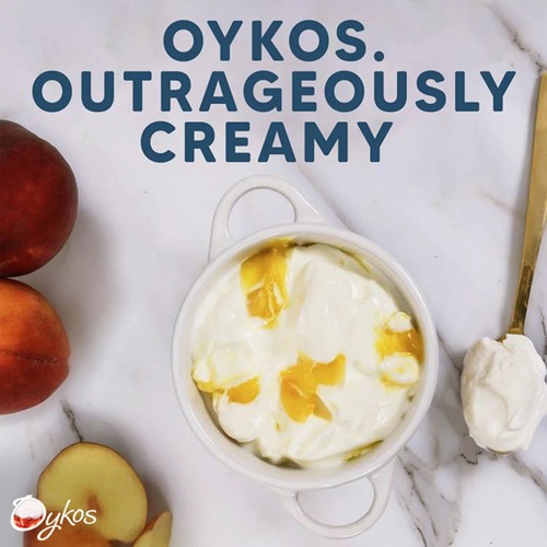Oykos Peach Luxury Greek Style Yoghurt Dessert
