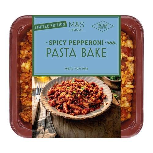 M&S Spicy Pepperoni Pasta Bake Serves 1