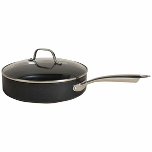M&S Collection Black Aluminium 26cm Non-Stick Saute Pan Black