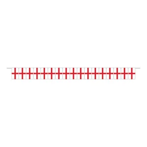 Unique Party England Flag Plastic Pennant Banner, 5m