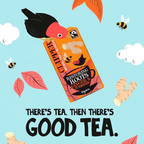 Clipper Organic Fairtrade Restoring Roots Ginger & Turmeric 20 Tea Bags