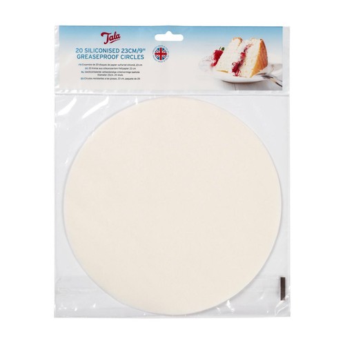 Tala 20 23cm Greaseproof Baking Cake Tin Liners 