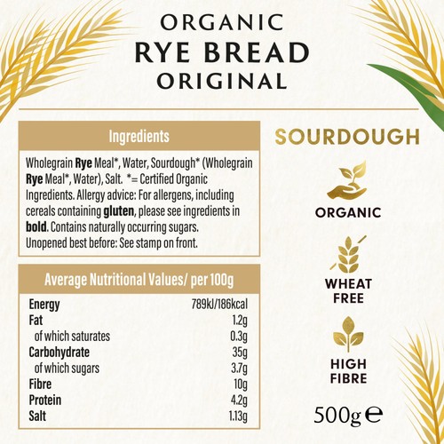 Biona Organic Rye Bread Sliced