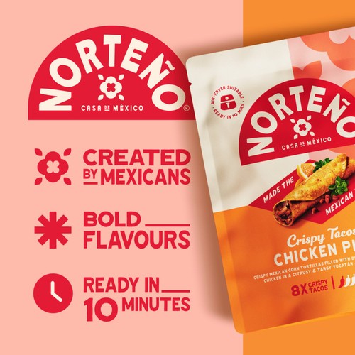Norteno Mexican 8 Crispy Tacos Chicken Pibil