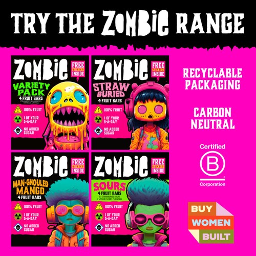 Zombie Fruit Bars Variety Multipack