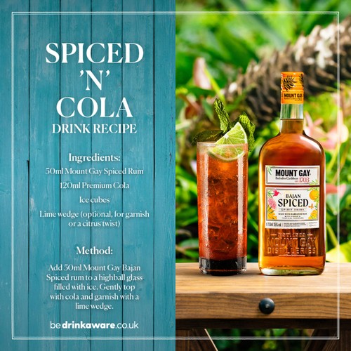 Mount Gay Bajan Spiced Rum based Spirit, 70cl