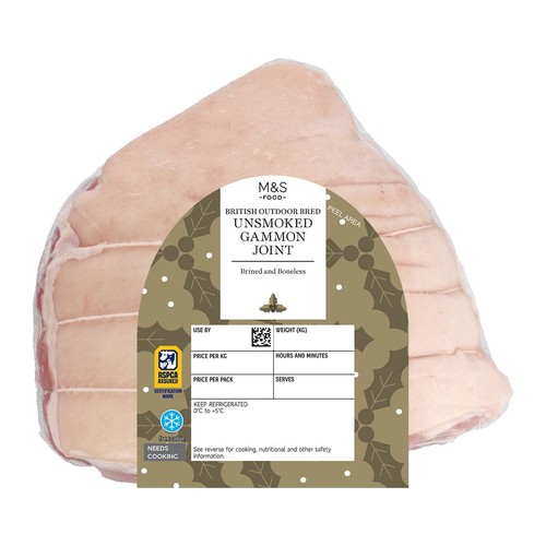 M&S British Outdoor Bred Unsmoked Boneless Gammon