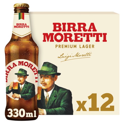 Birra Moretti Lager Beer Bottles