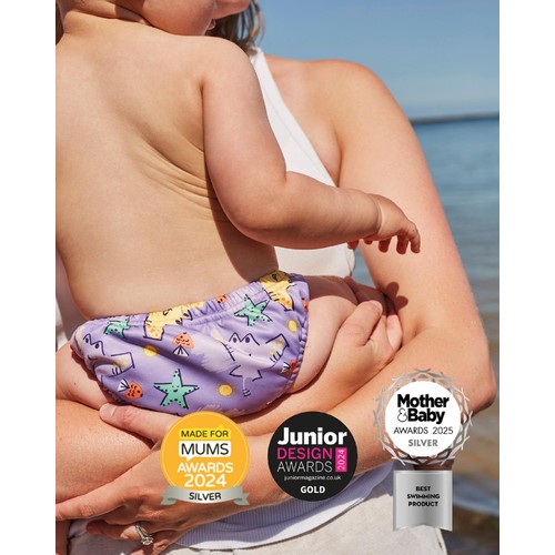 Bambino Mio Reusable Swim Nappy, Squeak & Finn, 2-3 years Size 4-5