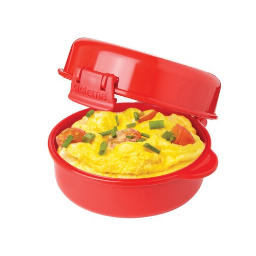 Sistema Microwave Easy  Egg Cooker with Steam Vent & Locking Clips