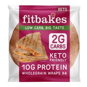 Fitbakes Low Carb Tortilla Wraps Keto Bread Protein Wrap