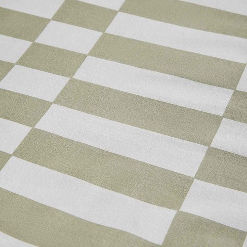 M&S Cotton Rich Geometric Bedding Set, Super King Size Green Mix