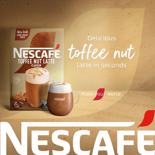 Nescafe Toffee Nut Latte Instant Coffee Sachets