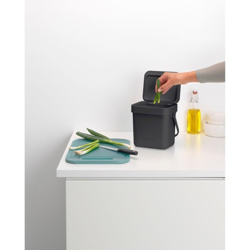 Brabantia 3 Litre Grey Sort & Go Waste Bin  