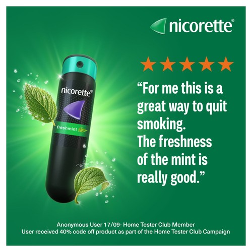 Nicorette QuickMist Mouth Spray, Freshmint Duo, 1 mg (Stop Smoking Aid)