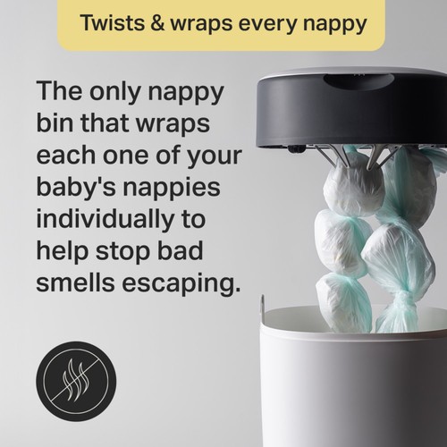 Tommee Tippee Twist & Click Nappy Bin + Casette