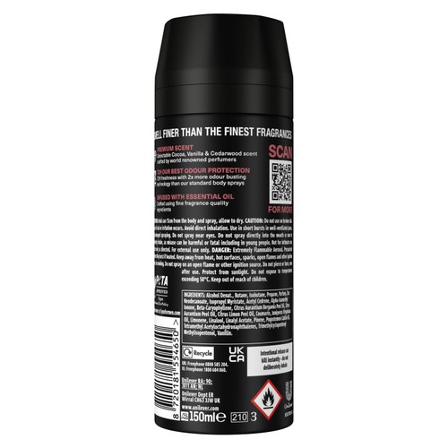 Lynx Fine Fragrance Collection Premium Deodorant Bodyspray Cocoa Velvet