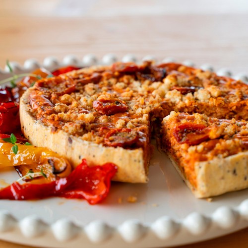 Higgidy Shakshuka-Inspired Red Pepper & Greek Feta Quiche