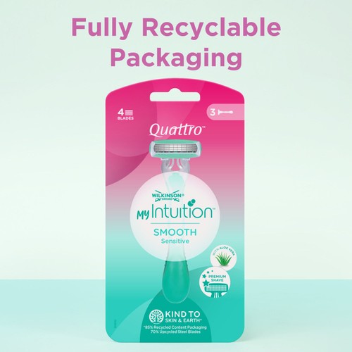 Wilkinson Sword myIntuition Smooth Sensitive Quattro Disposable Razors