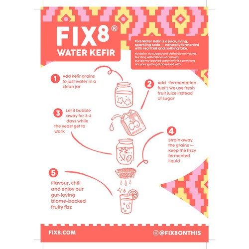 Fix8 Water Kefir Grapefruit Elderflower