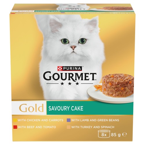 Gourmet Gold Savoury Cake Meat & Veg Variety Wet Cat Food 
