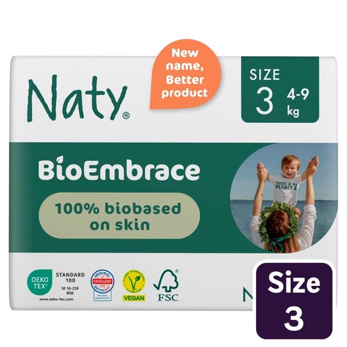 Naty BioEmbrace Nappies Size 3 (4-9kg)