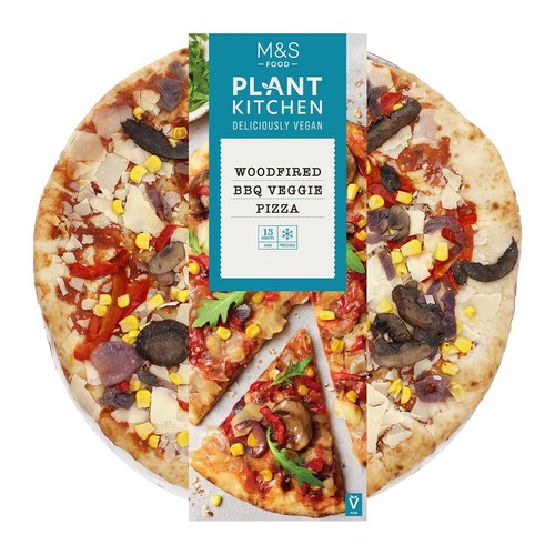 M&S Plant Kitchen Vegan Woodfired BBQ Veggie Pizza