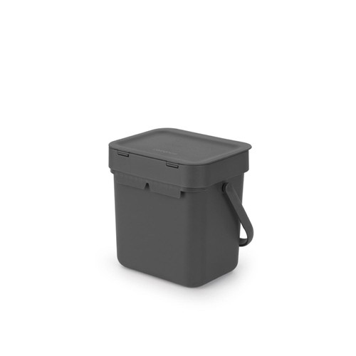 Brabantia 3 Litre Grey Sort & Go Waste Bin  