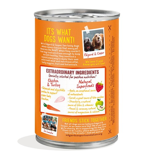 Edgard & Cooper Adult Grain Free Wet Dog Food with Chicken & Turkey