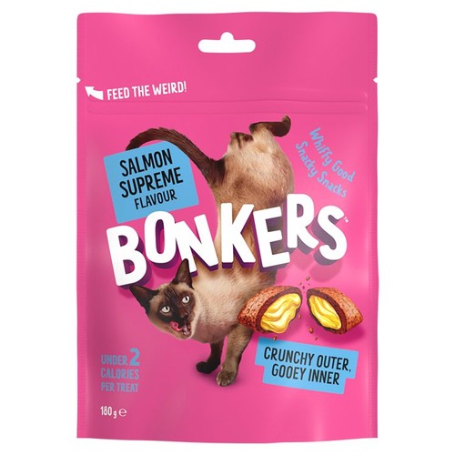 BONKERS Cat Bites Salmon Supreme Flavoured Cat Treats