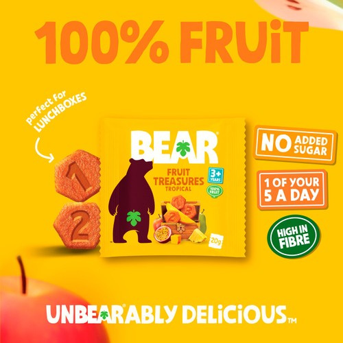 BEAR Tropical Fruit Treasures Kids Snack Multipack