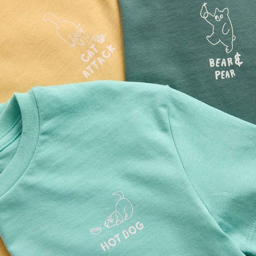 M&S Boys Cotton Rich Animal Pyjama Sets, 3-4 Y, Blue Mix