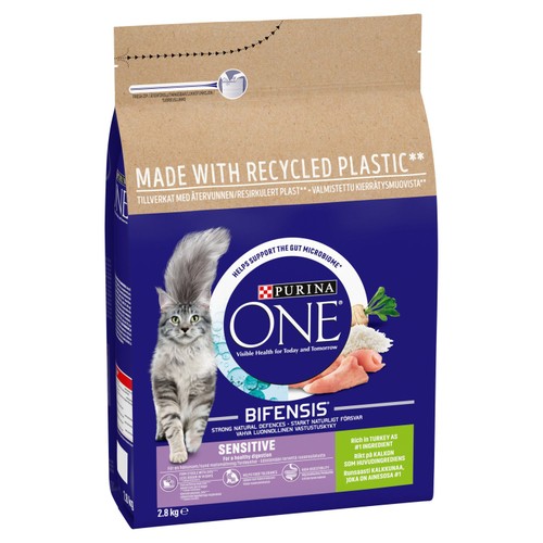 Purina ONE Sensitive Dry Cat Food Turkey and Rice