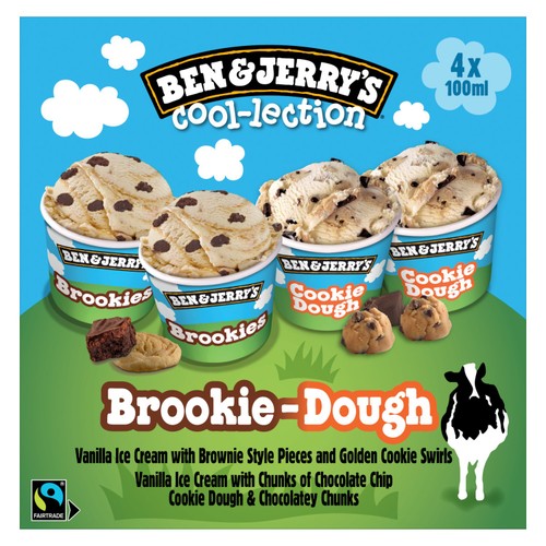 Ben & Jerry's Brookie Dough Cool-lection Ice Cream Mini Cup Multipack