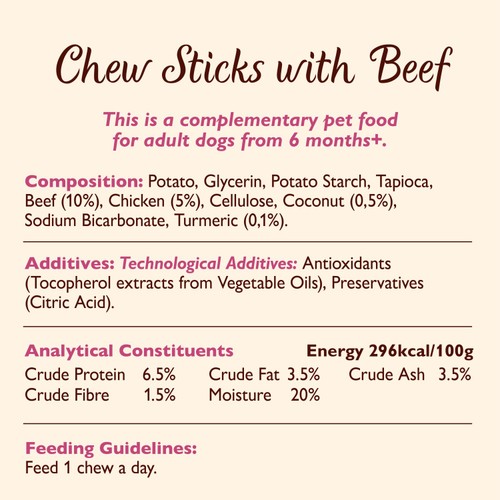 Lily's Kitchen Chew Sticks with Beef for Dogs