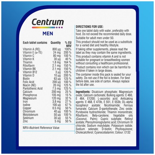 Centrum Men Multivitamins & Vitamin Tablets, 30s