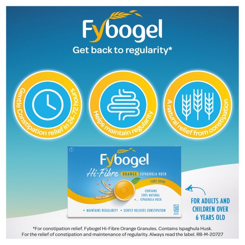 Fybogel Hi-Fibre Orange Flavour for Constipation Relief