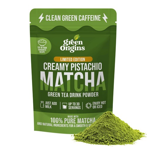 Green Origins Creamy Pistachio Matcha Green Tea Drink Powder
