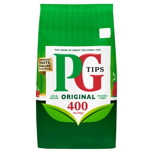 PG Tips 400 Black Tea, Plant Based Biodegradable Tea Bags