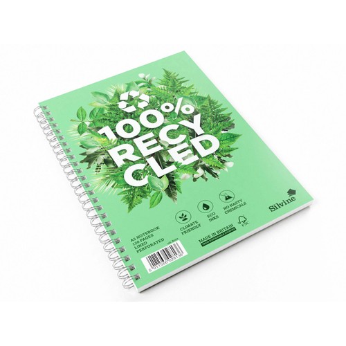 Silvine A5 Twin Wire Recycled Notebook