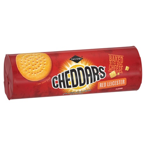 Jacob's Cheddars Red Leicester Flavour Cheese Biscuits