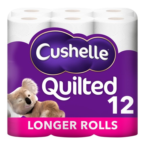 Cushelle Quilted Toilet Rolls, 50% More Sheets