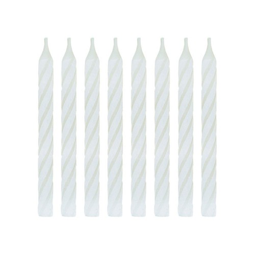 White Spiral Birthday Candles White Spiral Birthday Candles