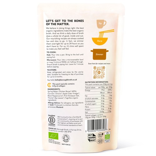 Borough Broth Free-Range Organic Chicken Bone Broth