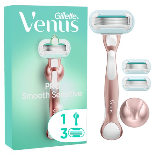Venus Deluxe Smooth Sensitive Rose Gold Handle + 3 Blades