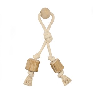 Elkwood Coffee Wood Double Rope Dog Toy
