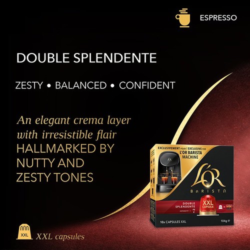 L'OR BARISTA Double Espresso XXL Coffee Pods Intensity 7