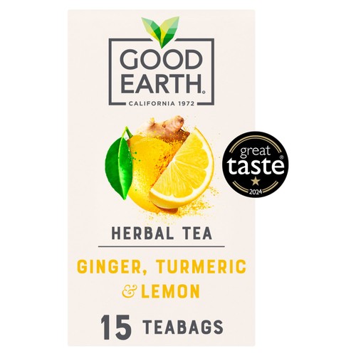 Good Earth Teabags Lemon, Ginger & Turmeric