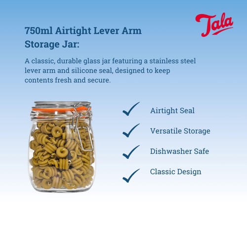 Tala 750 ml Air Tight Lever Arm Storage Jar 